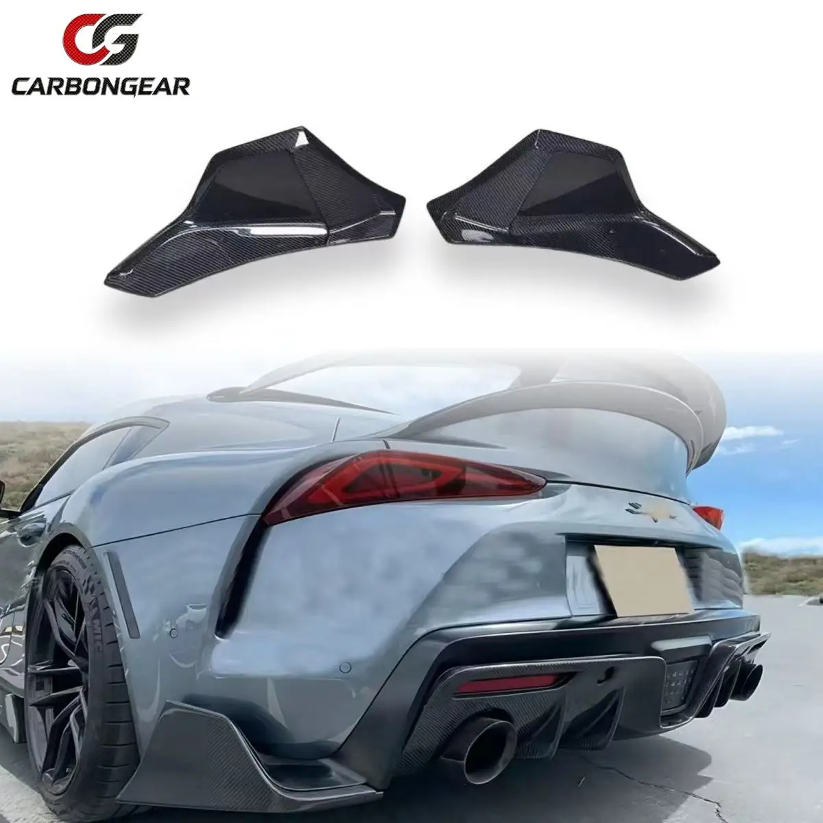 For Toyota GR Supra A90 A91 MK5 Rear Splitter Bodykit Accessories AG Style Real Carbon Fiber Rear Diffuser Lip Splitter Spoiler