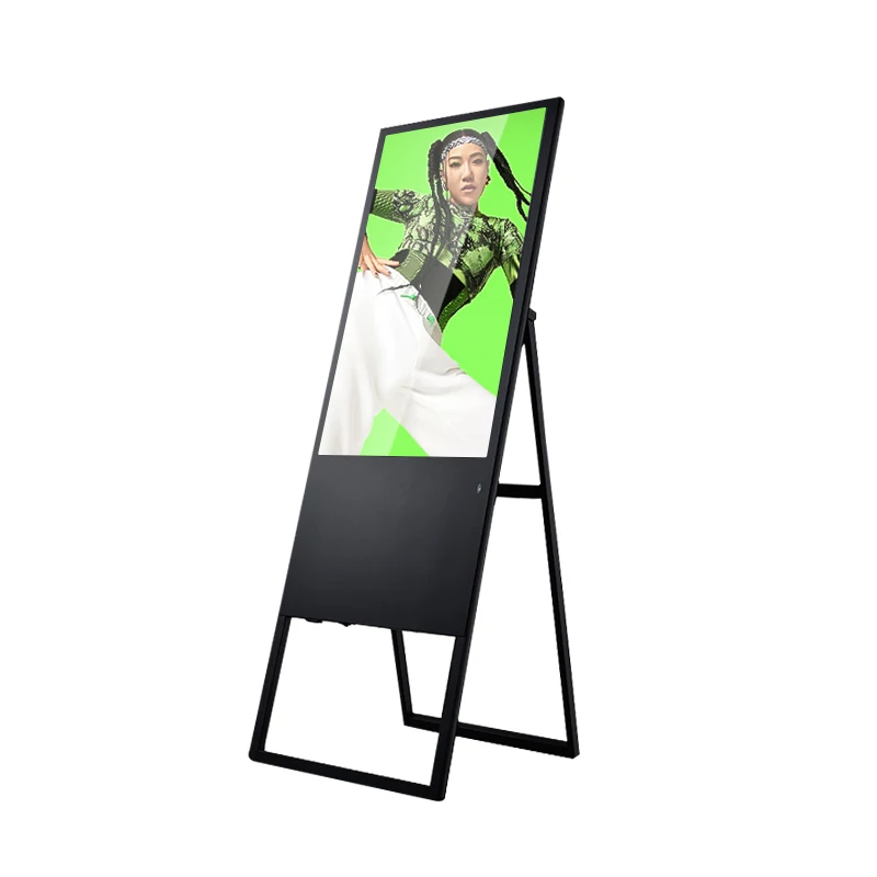 EKAA 43''  inch double sided movable  Remote manage Digital   battery LCD  advertising   display for bar /restaurant