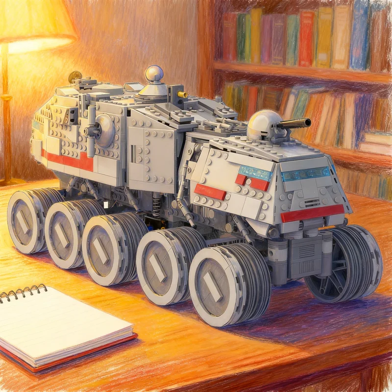 

1531pcs MOC Turbo Tank Modification Star Battle Model Building Blocks Toy Gift Creative Display Collectible Desk Premium Adult