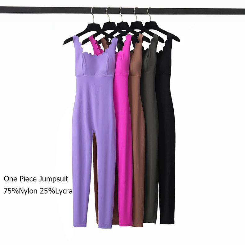 Einteiliger Fitness-Laufanzug für Damen, Dehnbarer Weicher Slim-Fit Yoga-Jumpsuit, Atmungsaktive Super-Stretch Trainingskleidung, Damen-Sportbekleidung – Detail 3