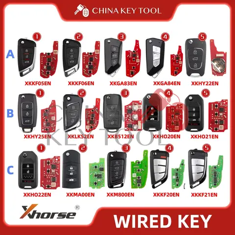 Xhorse Key Global Version XKKF05EN XKKF06EN XKKF20EN XKKF21EN XKHY22EN XKHY25EN XKHO20EN XKHO21EN XKGA83EN XKLKS2EN XKM800EN