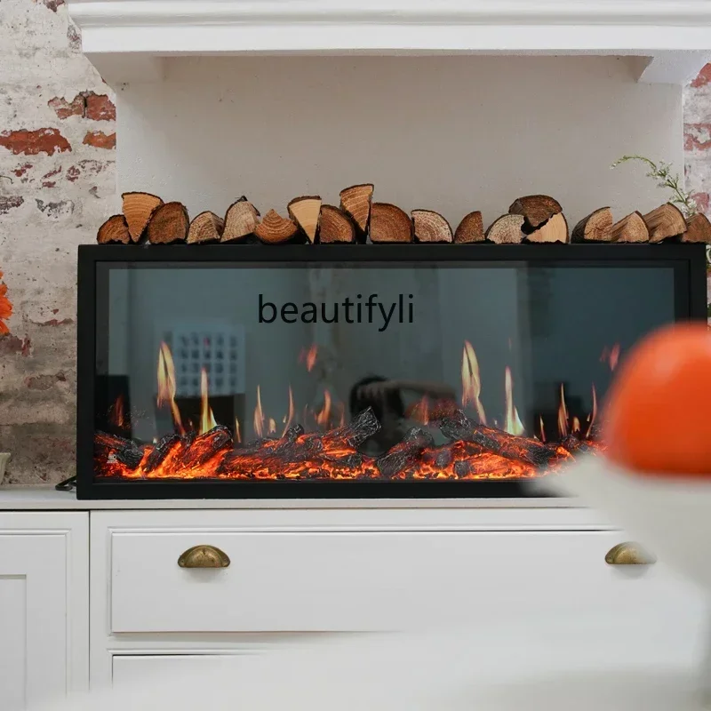 

Custom fireplace simulation fire electronic fireplace decorative cabinet simulation fire heater electronic holography
