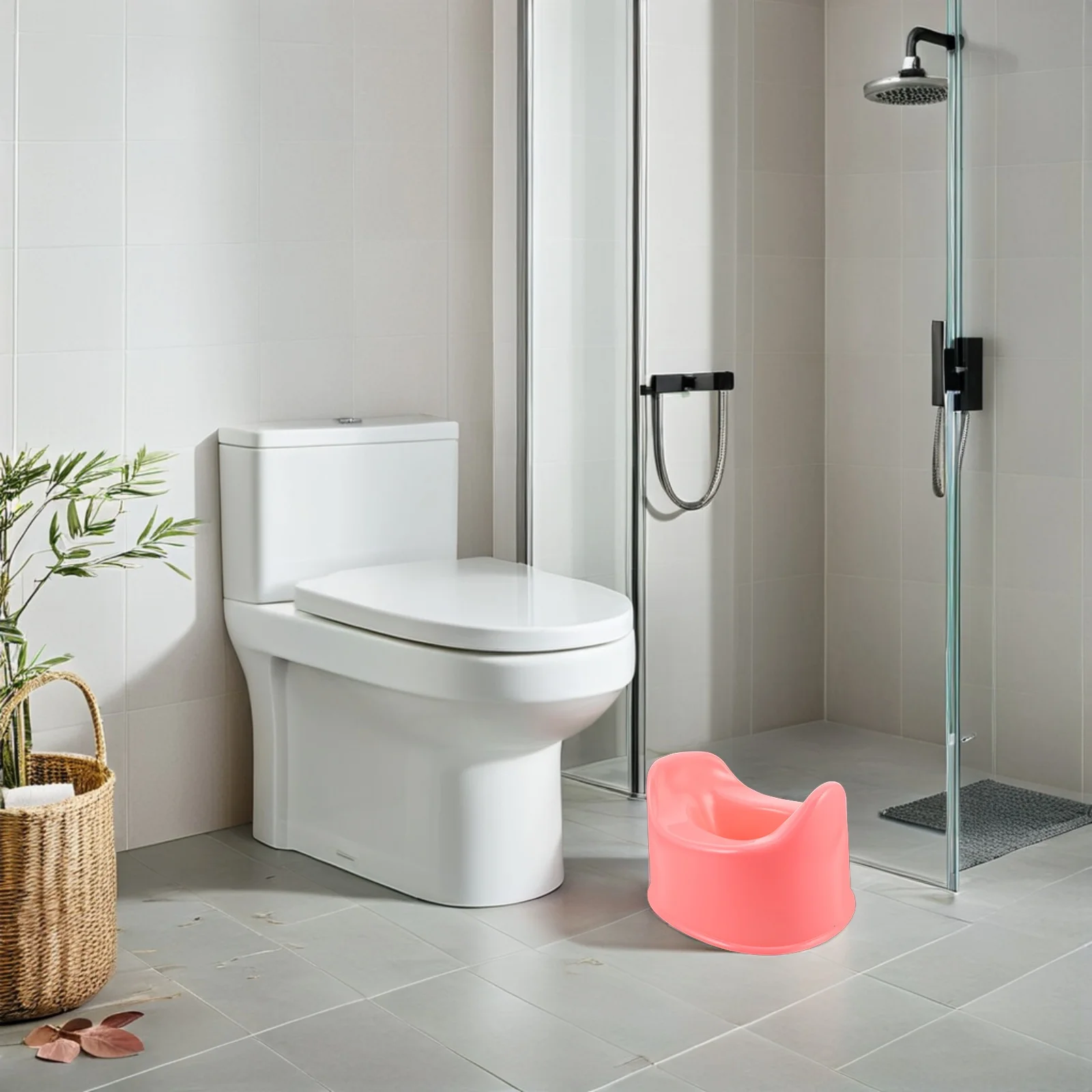 Przenośny nocnik dla malucha, różowy, składany, stabilny, idealny na podróże, do samochodu, na kemping, do użytku wewnątrz i na zewnątrz.