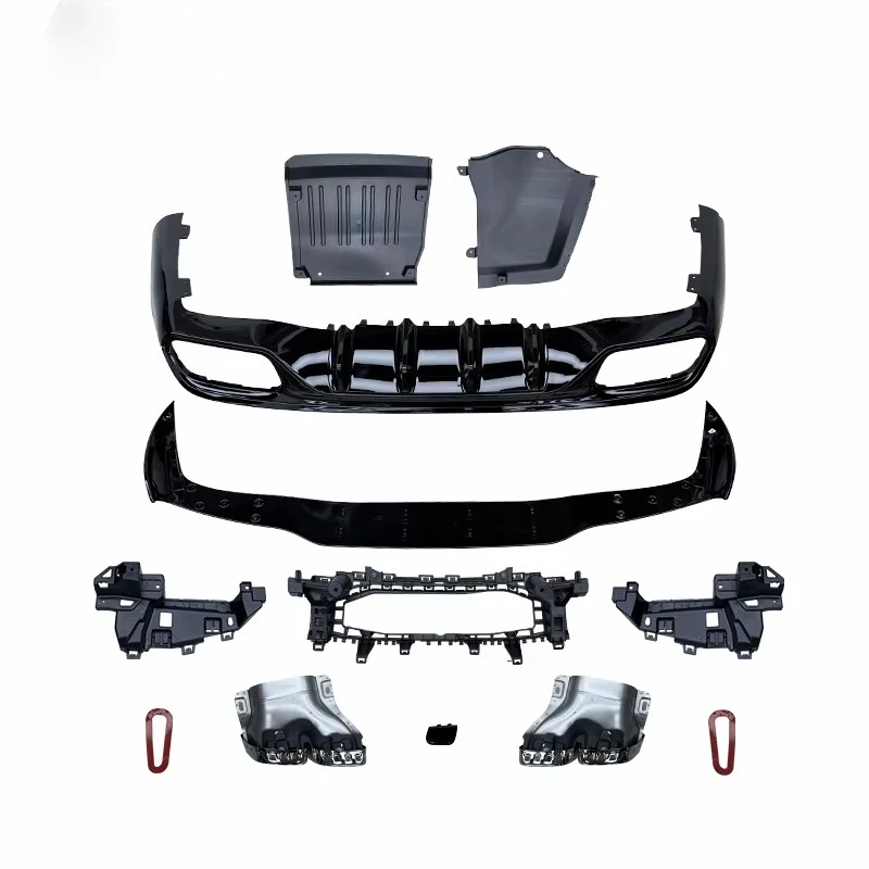 CLE63 Style Rear Bumper Diffuser with Exhaust Tips Body Kit for CLE Class C236 W236 CLE300 CLE260 Coupe 2-Door