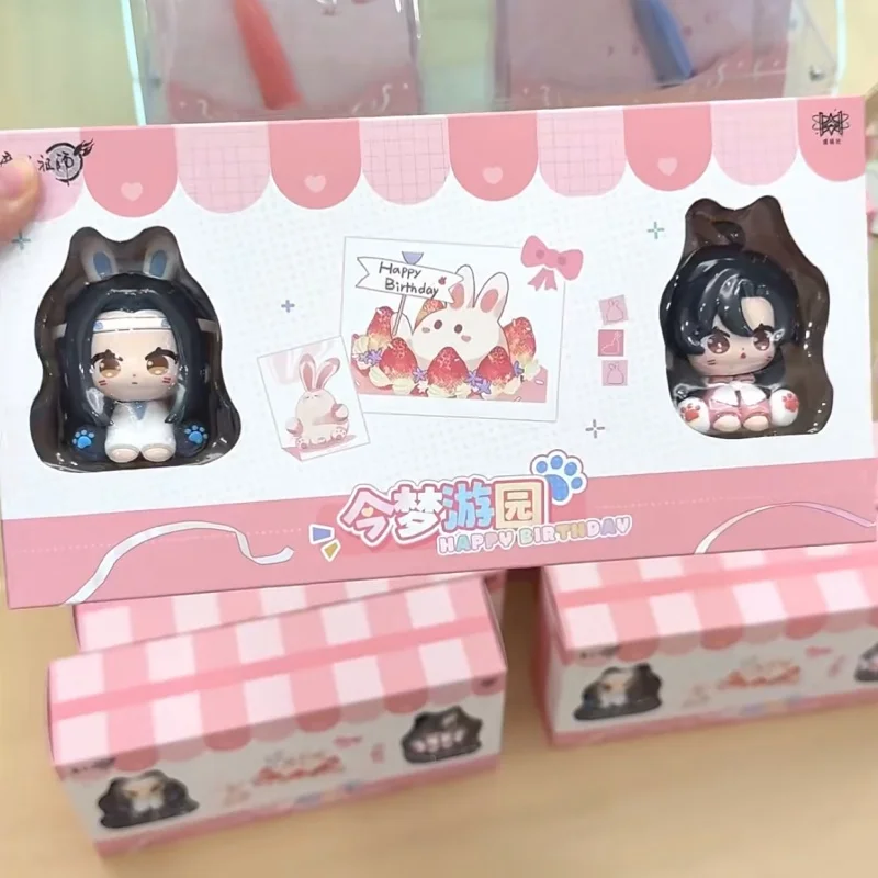 Mo Dao Zu Shi Anime Pvc Figurine Wei Wuxian Lan Wangji dessin animé ornement joyeux anniversaire série Figurine à collectionner cadeau jouet