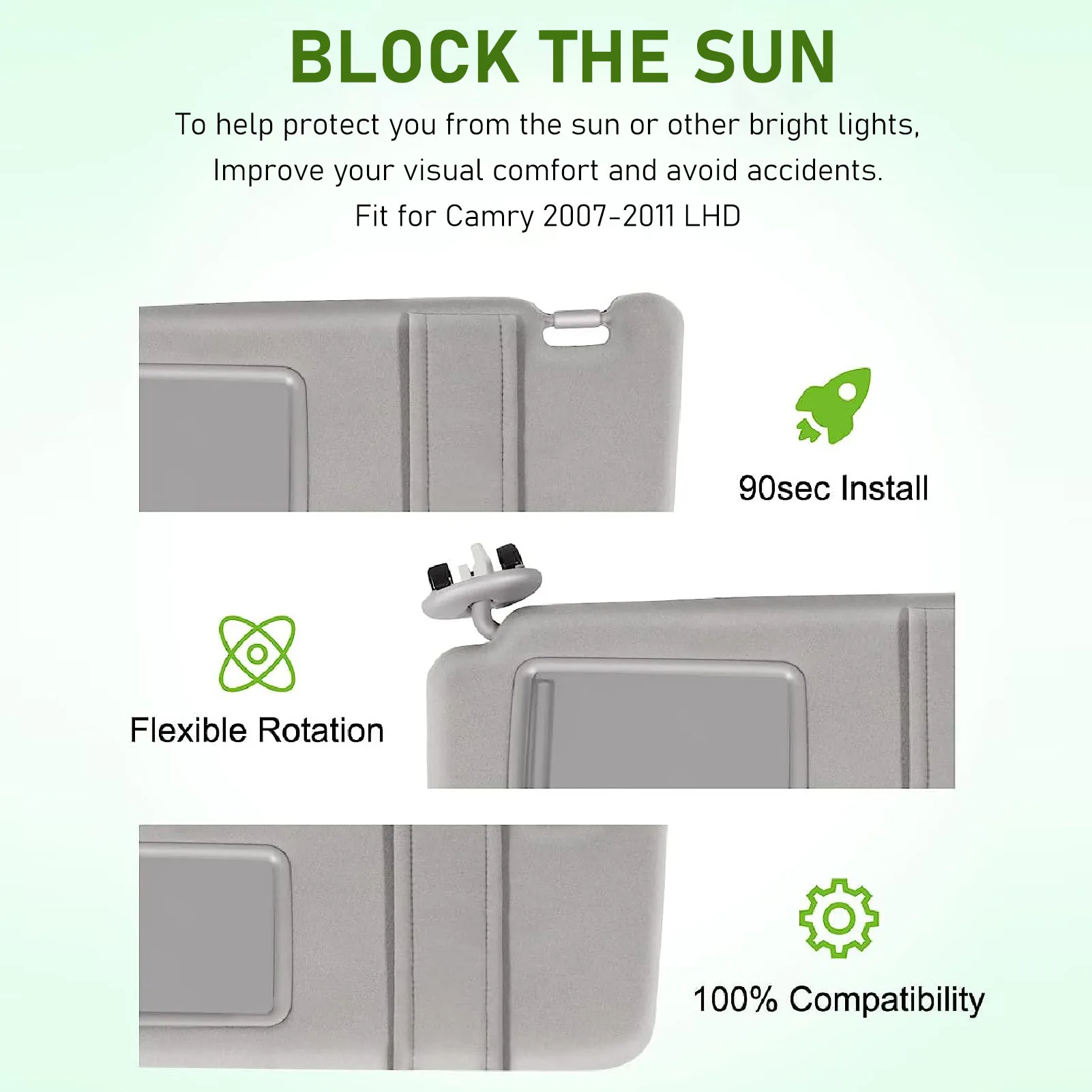 1Pair Sun Visor Car…