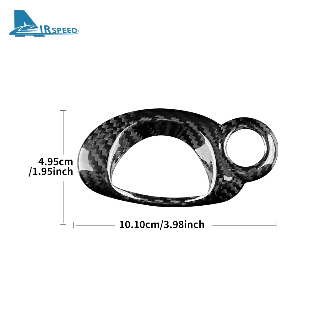 Hard Dry Carbon Fiber For Mini Cooper R55 R56 R57 R60 Car Ignition Switch Engine Start Stop Keyhole Panel Cover Trim Sticker