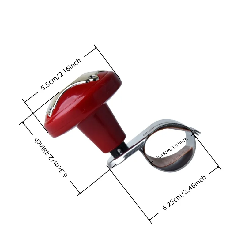 Universal Car Steering Wheel Booster Ball ABS+Metal Red/Blue/Black Durable Easy Installation