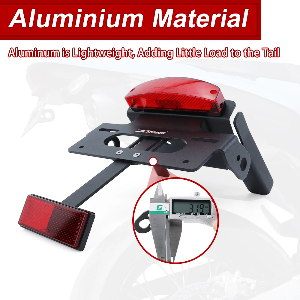 Motorcycle Rear License Plate Holder Bracket Light Tail Tidy Fender Eliminator DR-Z4S 2025-2026 DR-Z4SM 2025-2026 For Suzuki view 2