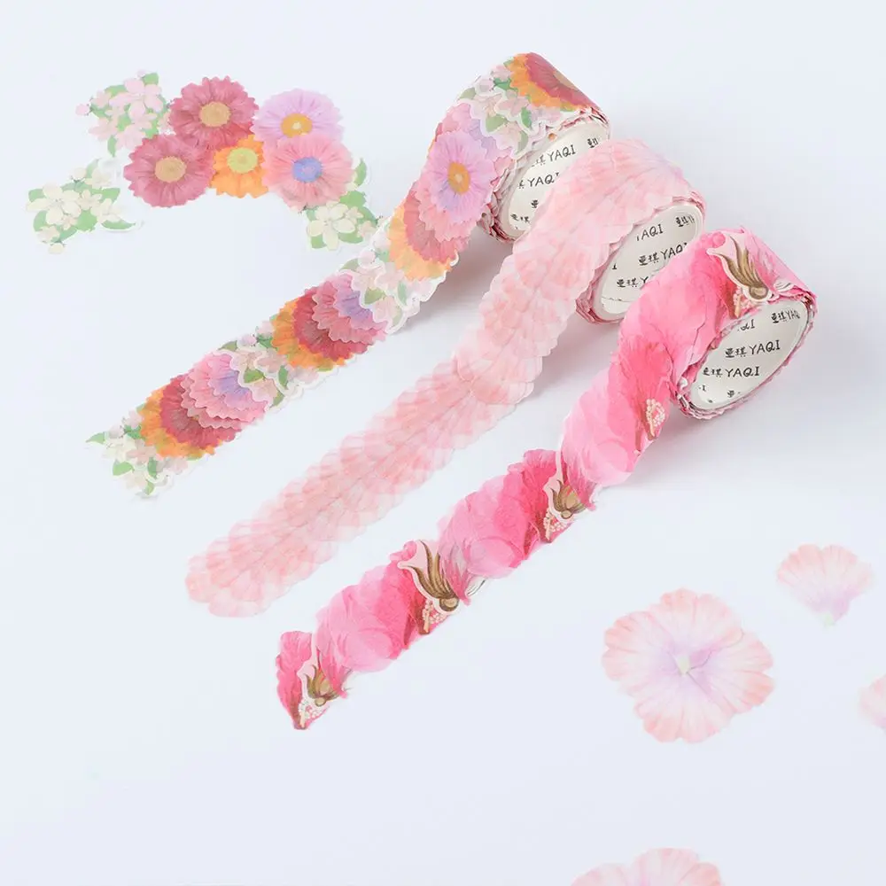 200PCS Adhesive Stylish Sticker Masking Tape Sticky Paper Scrapbooking Flower Petals Tape