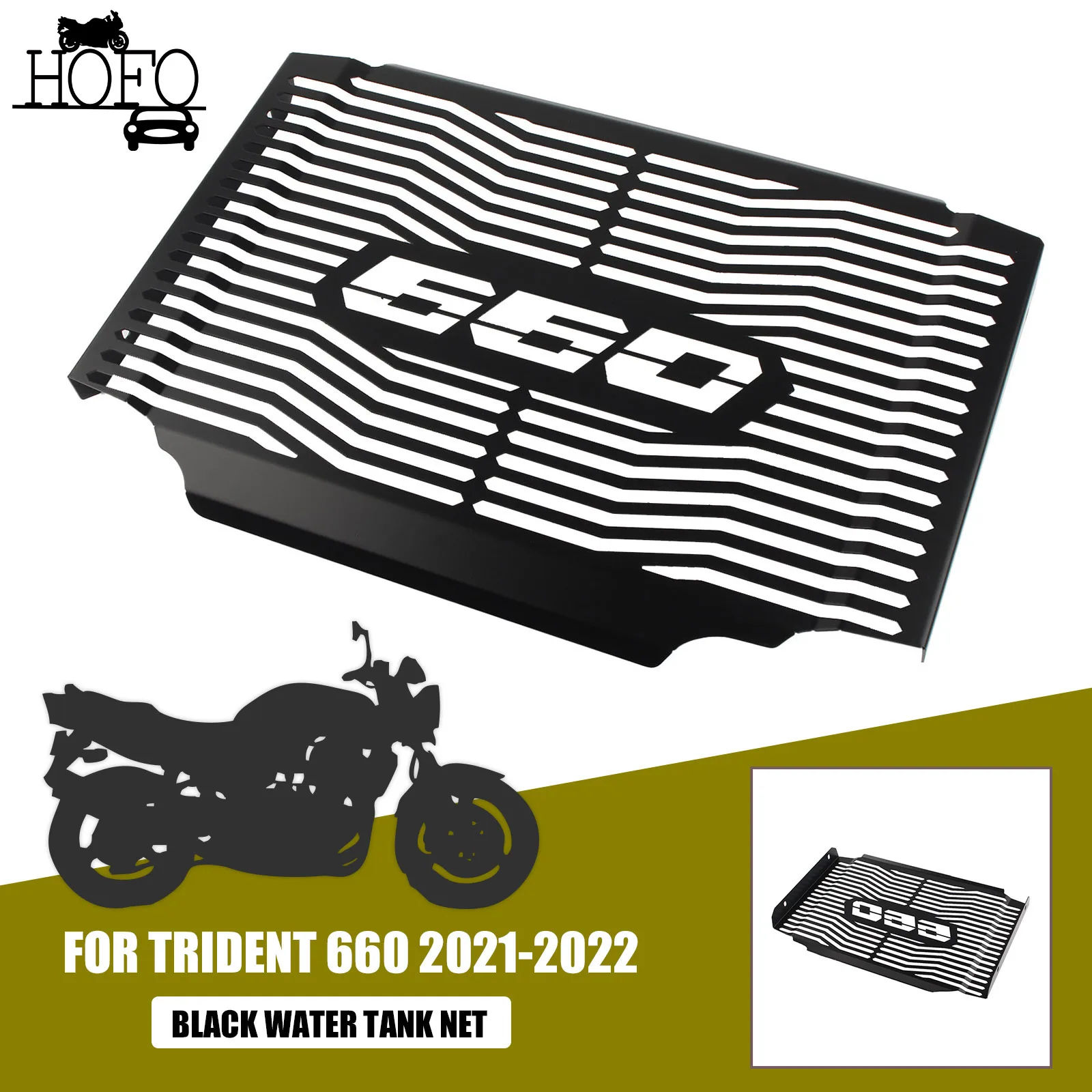 

For Triumph Trident 660 2021-2022 Motorcycle Radiator Guard Protector Grille Grill Cover Oil Cooler