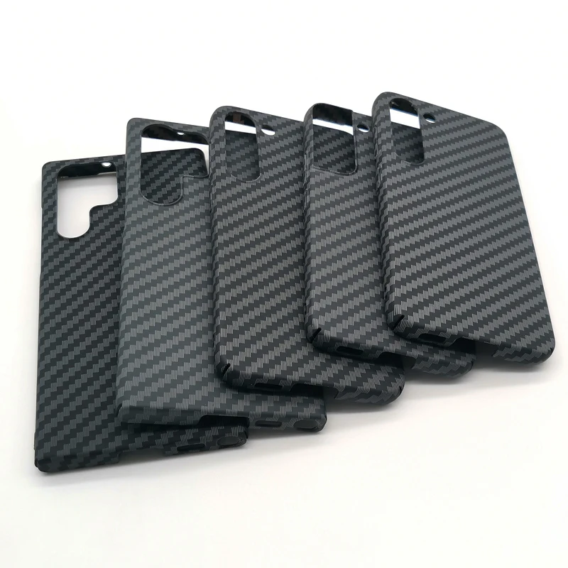 Ultrathin Plastic Carbon Fiber Texture Pattern Protective Cover For Samsung Galaxy S21 S22 S23 S24 Plus Ultra FE A14 Phone Case