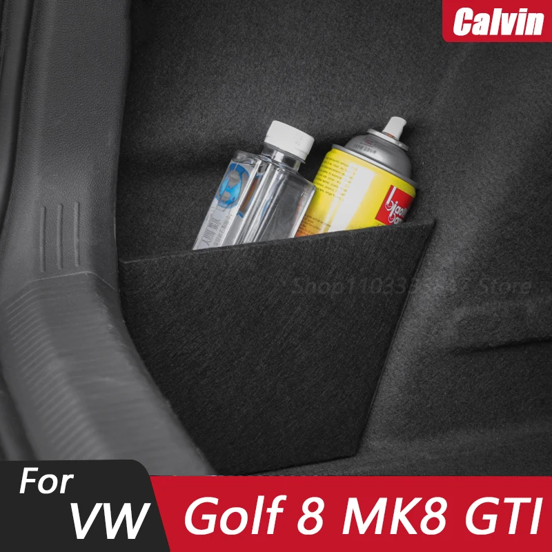 Car Trunk Storage Box Partition Refitted Supplies Interior Accessories for Volkswagen Golf 8 MK8 GTI Rline