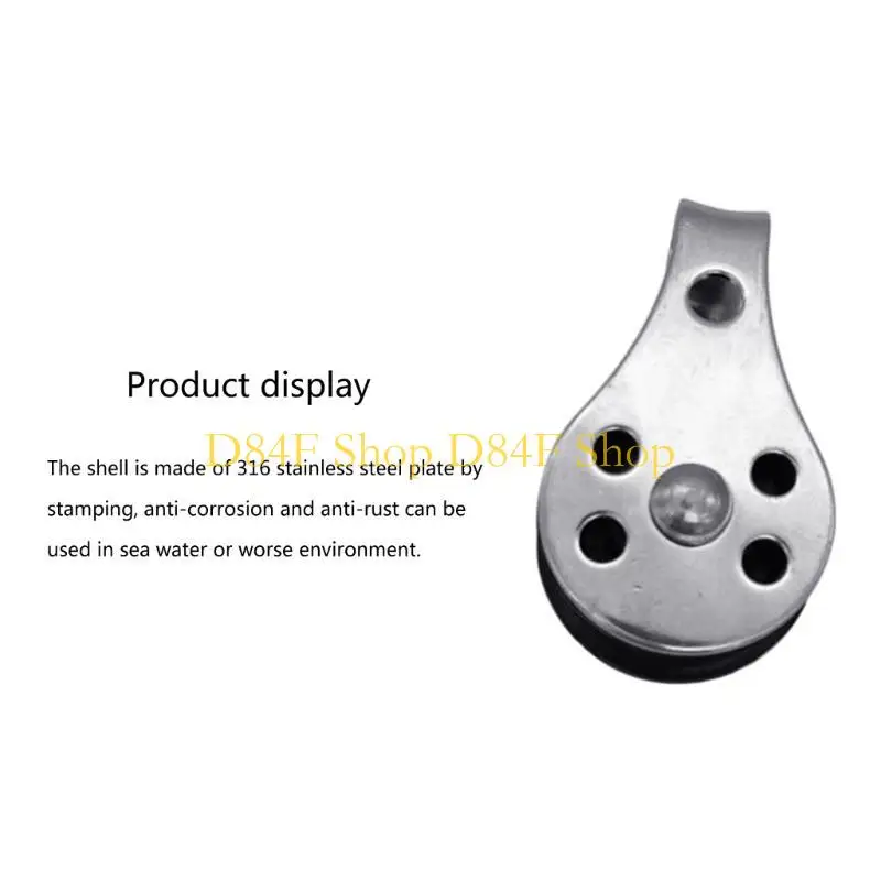 D84F Stainless Steel Heavy Duty Steel Single Wheel Lifting Rope Pulley Block