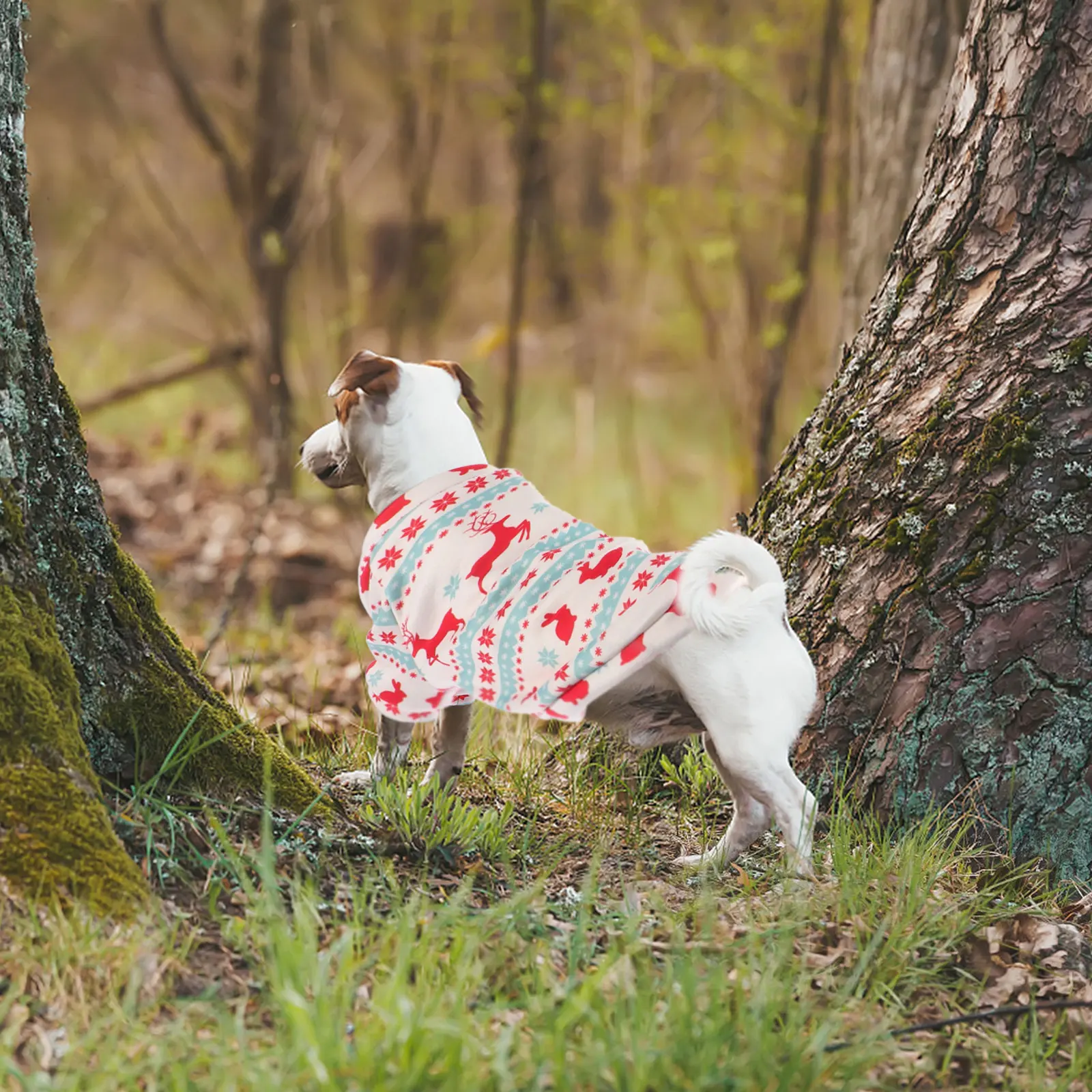 

1Pcs Christmas Pet Costume Elk Pattern Dog Clothes Breathable Comfortable Puppy Apparel Festival Wear Pet Christmas Costume