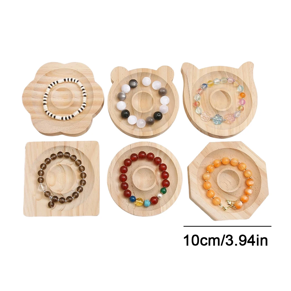 6 قطعة خشبية لتقوم بها بنفسك محطة الخرز سوار عرض لوحة الديكور سوار عرض منظم المجوهرات لصنع المجوهرات