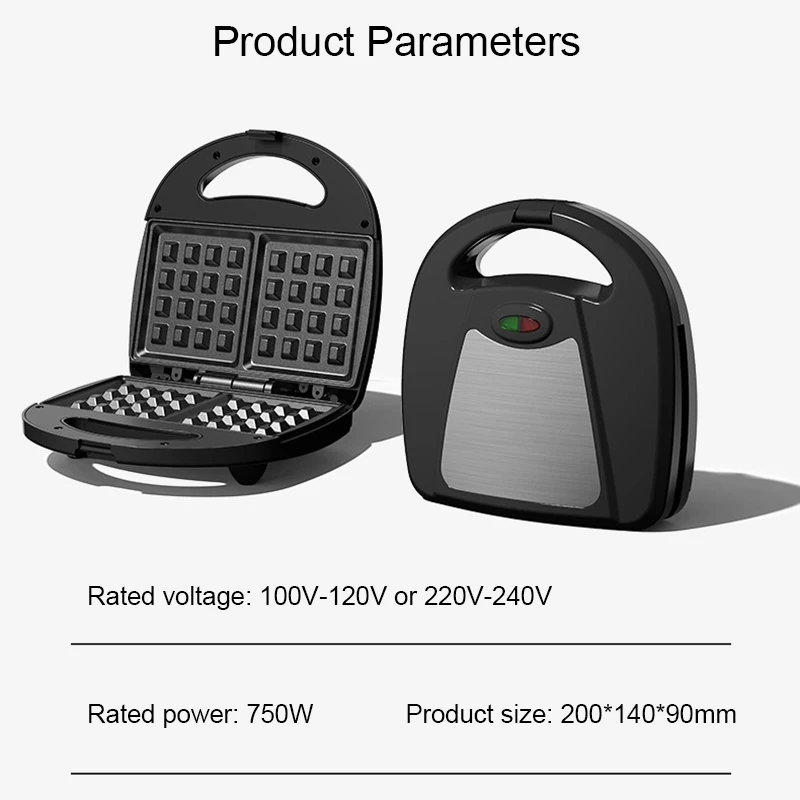 Wielofunkcyjna elektryczna gofrownica Donut Sandwich Machine Walnut Cake Oven Toaster BBQ Grill Non-Stick 7 Opcjonalna blacha do pieczenia