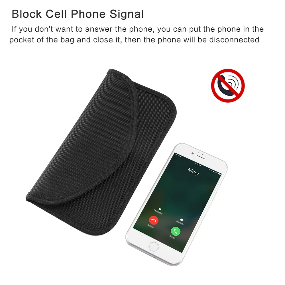 1pcs Outdoor Faraday Bag Signal Blocking Shield Case Protector Pouch Signal Blocker Case RF Signal Safe Lock Bag For Car Keys