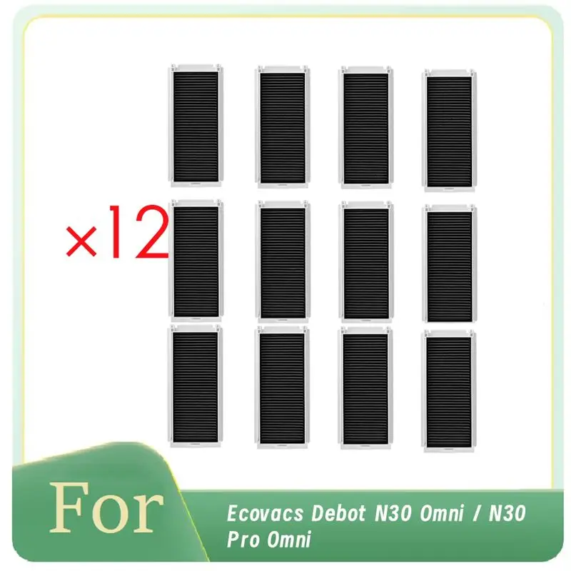 AEE4-12 Pcs Filter For Ecovacs Debot N30 Omni / N30 Pro Omni Sweeper Accessories Essential Vacuum Accessories