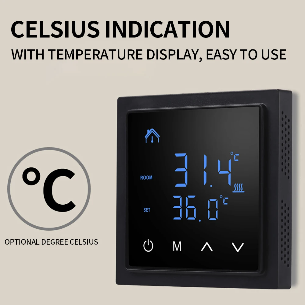 Smart Temperature Controller termostato 16A Display LCD Touch Screen 85-265V controllo del riscaldamento elettrico Smart Home MH1828A