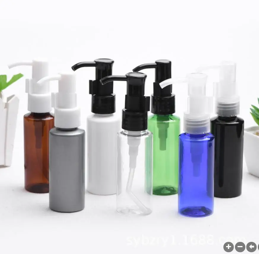 

50ml plastic PET pump bottle emulsion foundation serum toner essence sample testing moisture toilet water lotion mist sprayer