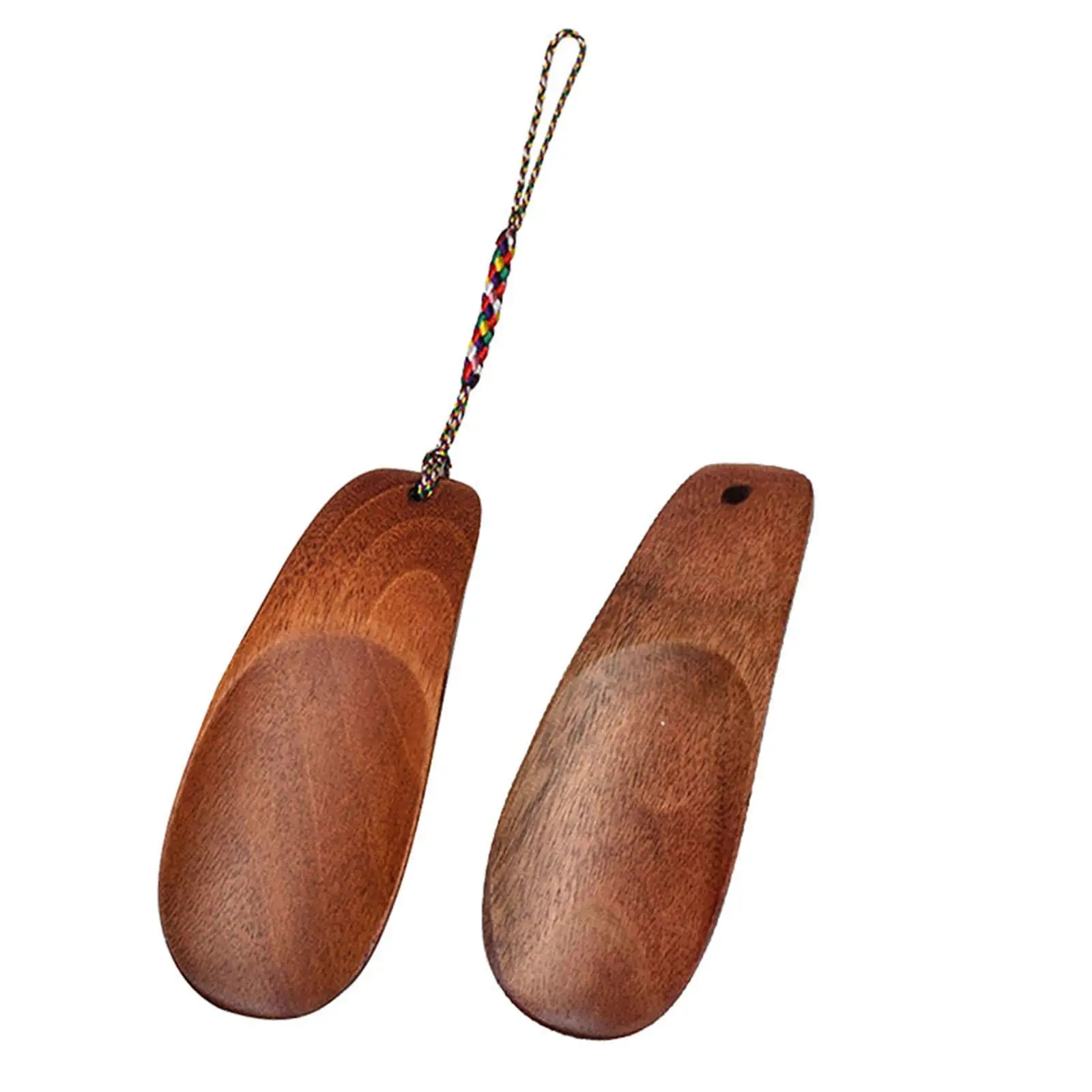Portable Wooden Shoe Horn Lightweight Shoe Dressing Aid Beautiful Shoe Spatula for Seniors Men Women Kids