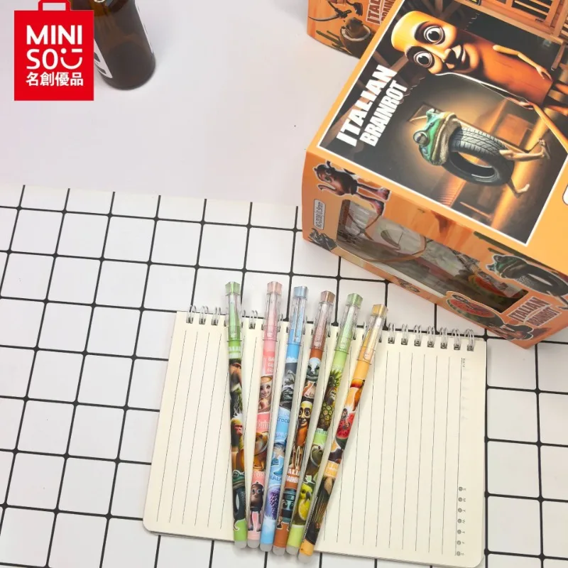 Tralalelo Tralala Cartoon Anime Penna neutra Studente nero Penna firma alta piuttosto carina Cancelleria per l'apprendimento dei bambini della scuola