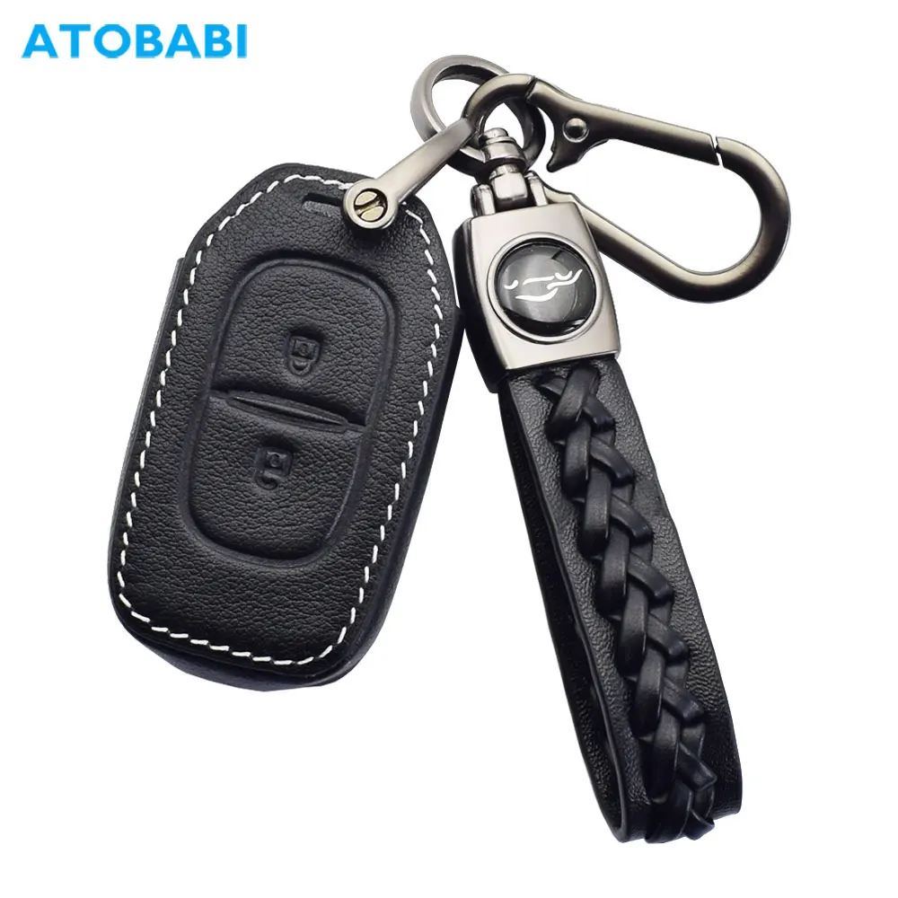 Custodia per chiave auto in pelle telecomando Fobs Protect Cover per Dacia Duster Logan Lodgy Sandero Stepway Dokker Renault Trafic Symbol