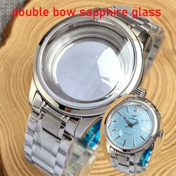 20bar Dive Polish Watch Case for NH34 NH35 ETA2824 PT5000 SW200 316L Steel Wristwatch Case Double Bow Sapphire Steel Band