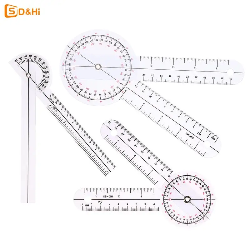 0- 360 Degree Goniometer Angle Medical Spinal Angle Ruler Angle Inclinometer Ruler Protractor Angle finder Measuring Tool