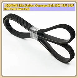 1/2/3/4/6/8 Ribs Rubber Conveyor Belt 130J 135J 145J 160J Belt Drive Belt