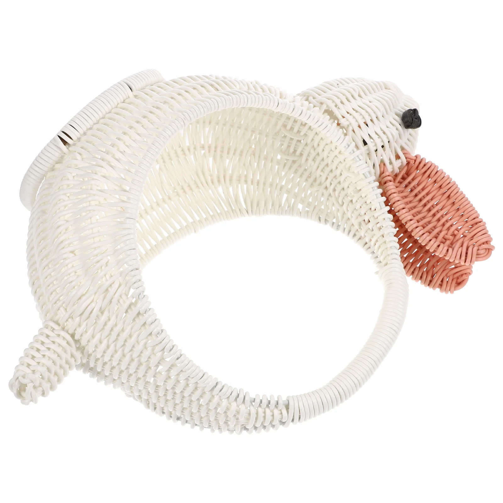 

Fruit Woven Bunny Kitchen Countertop Imitation Rattan Fruit Basket Storage Snacks Bread Imitation Rattan Household