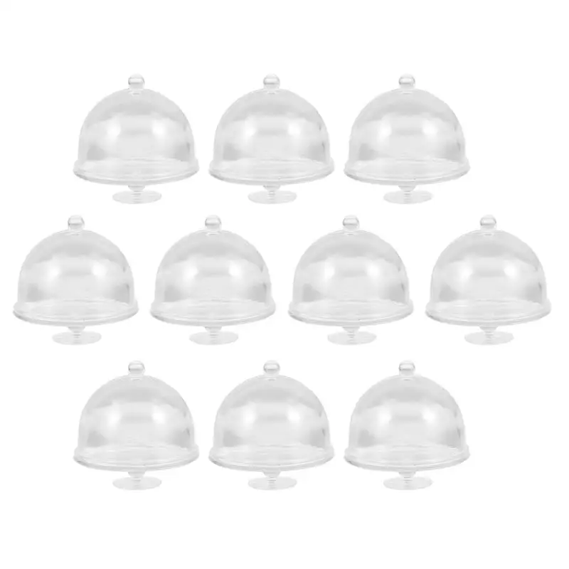 Mini supporto per torta con copertura a cupola 10 pezzi di ornamenti per la casa per accessori in miniatura e decorazione micro paesaggio