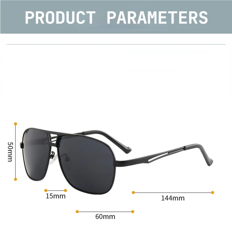نظارات شمسية للرؤية الليلية للرجال والنساء بإطار معدني مستقطب نظارات شمسية للرجال نظارات فوتوكروميك ليلا ونهارا نظارات UV400 #5