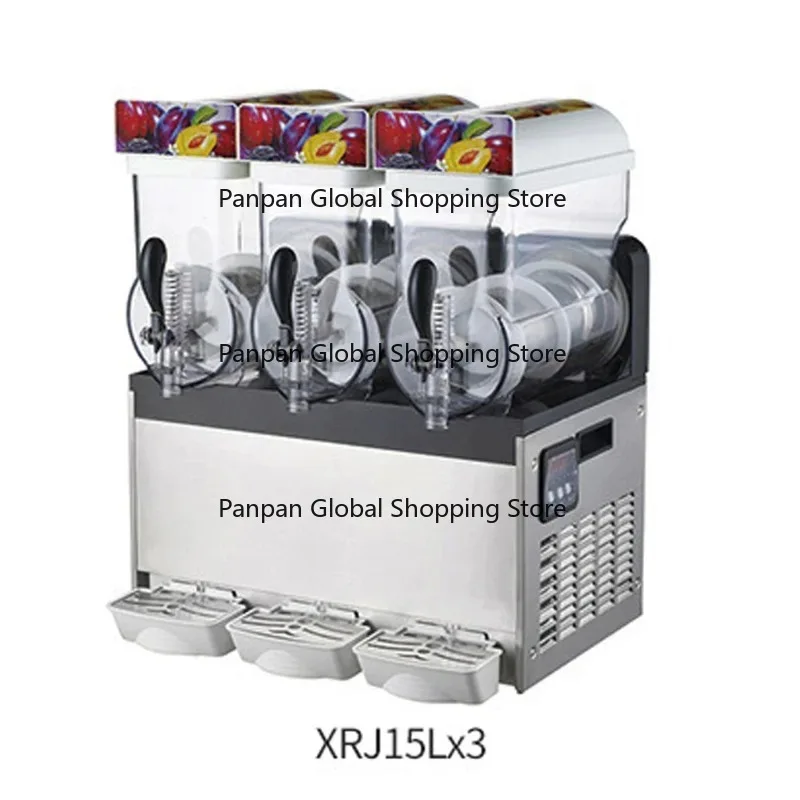 

2025 New Three Cylinder Slush Juicer Machine Beverage Snow Melting Machine Stainless Steel Smo-othie XRJ-15LX3