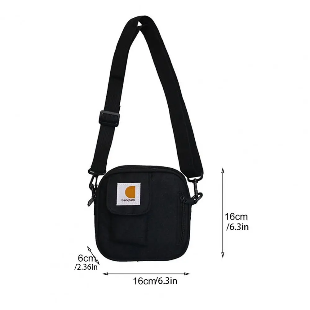 Handbag Oxford Cloth Crossbody Bag Fashionable Messenger Bag Phone Pouch Canvas Square Bag Hip-hop Travel Shoulder Bag