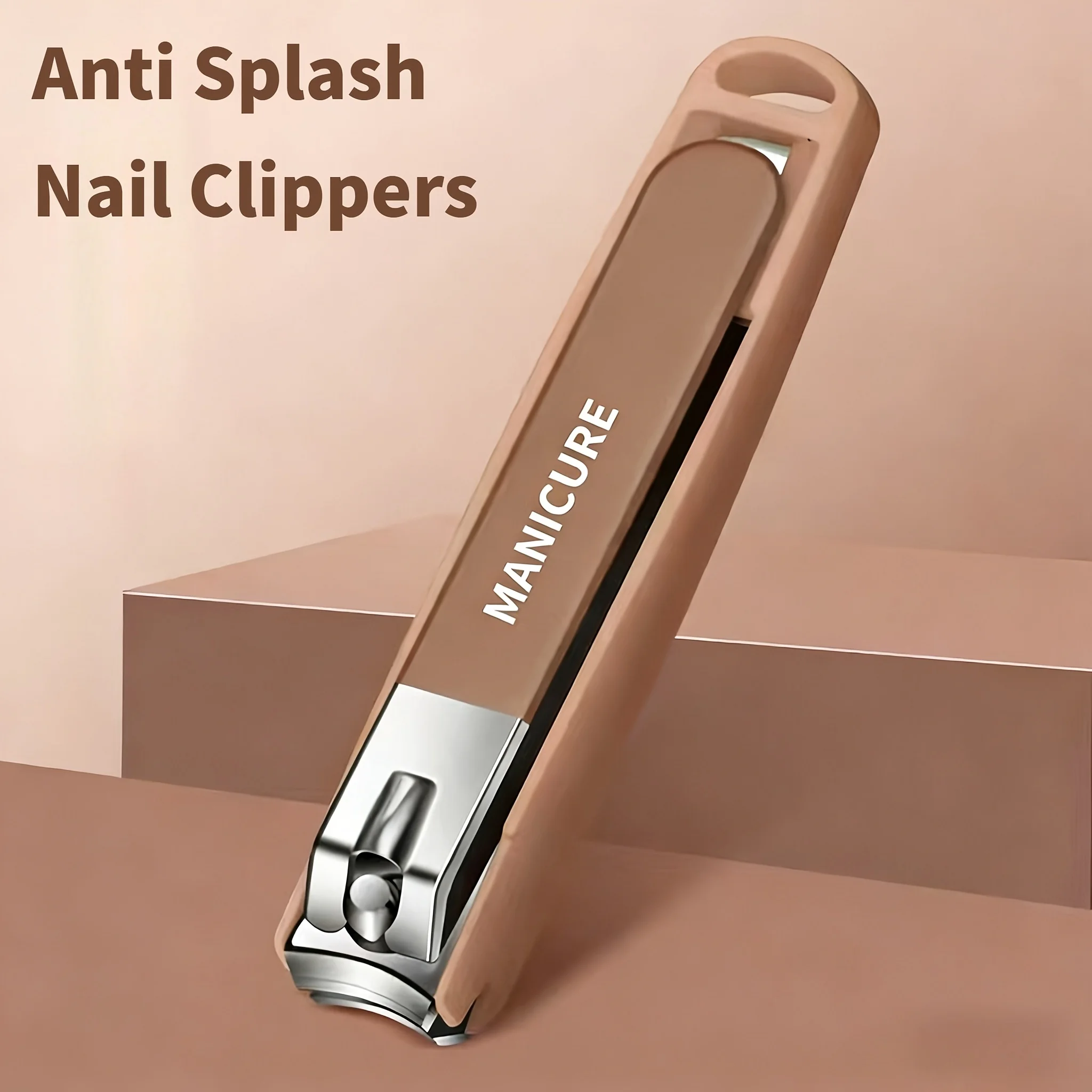 Large Nail Clippers Anti-Splash Design Toenails Clipper Stainless Steel Blade, Comfortable Grip And Easy Cutting