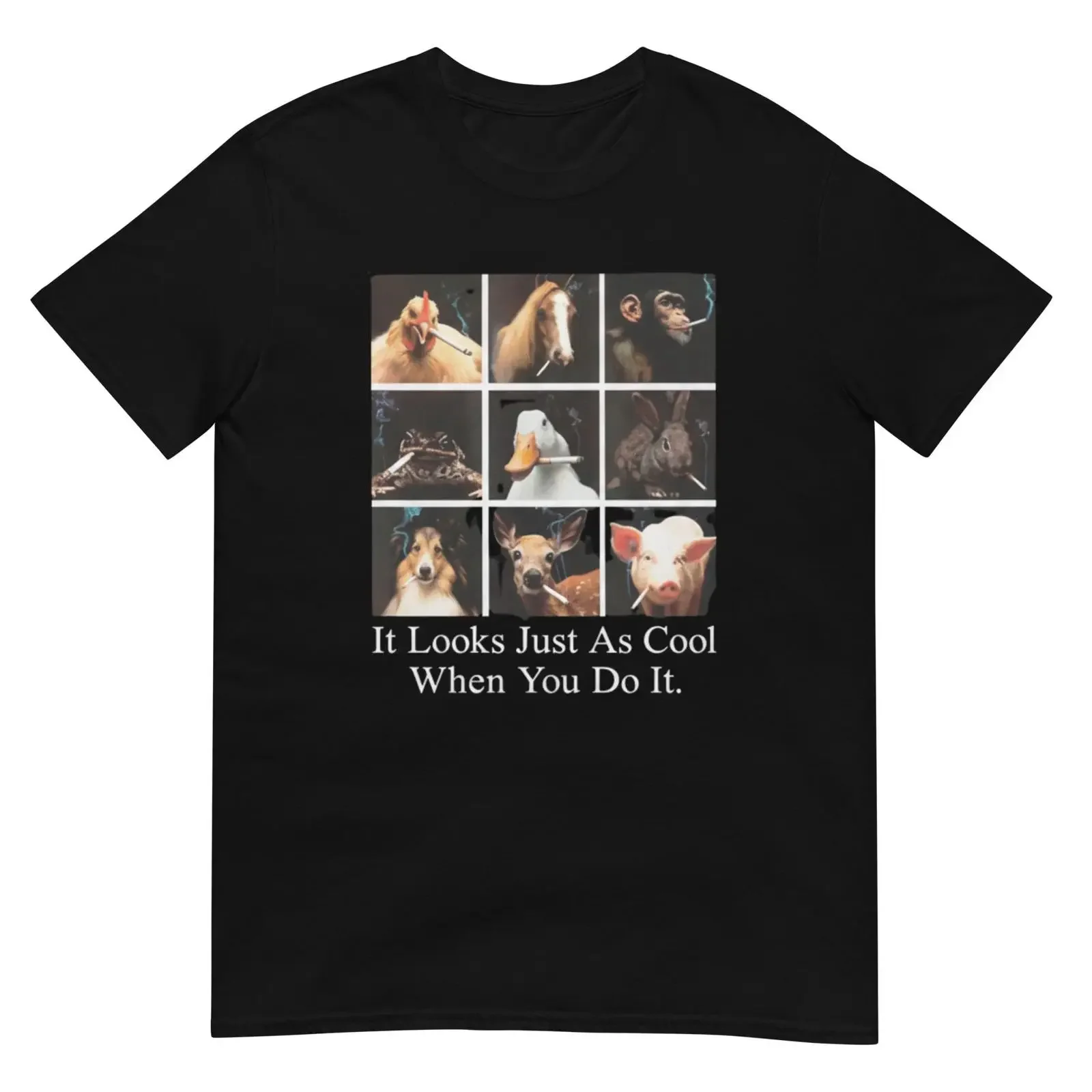 It Looks Just as Cool When You Do T Shirt Inspirational for Casual Fashion Trendsetters vintage Washed graphic Slightly homme