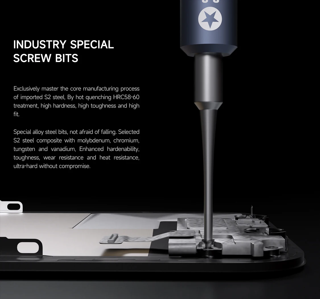 MECHANIC 스마트 모르타르 4 in 1 S2 스틸 자석 소음 감소 드라이버 세트 아이폰 안드로이드 폰 수리 도구