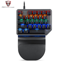 Motospeed K27 Keyboard One-handed Mechanical Keyboard 27 Keys Wired Gaming Keyboard LED Light Effect Mechanical Blue Switches