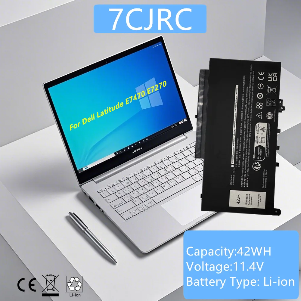 

Laptop battery for For Dell Latitude E7270 E7470 7CJRC 242WD MC34Y P61G