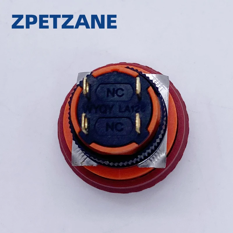Picture 6: 16mm Mounting Emergency Stop Rotary Button Switch 2NC Two Normally Closed Mini Four Foot Mushroom Stop
