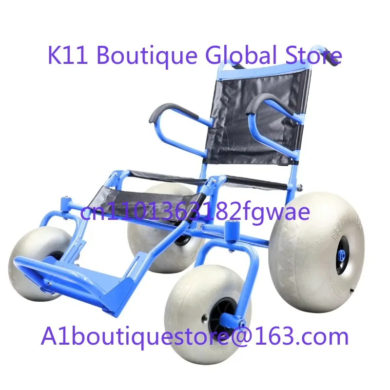 All-terrain Adult Beach Wheelchair for Sale with Soft Sand Balloon Tires