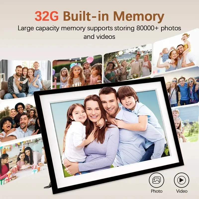 10.1/15.6 بوصة واي فاي إطار الصورة الرقمية 32 جيجابايت إطار الصورة الرقمية الذكية مع 1920*1080 IPS HD شاشة تعمل باللمس إطار رقمي هدية