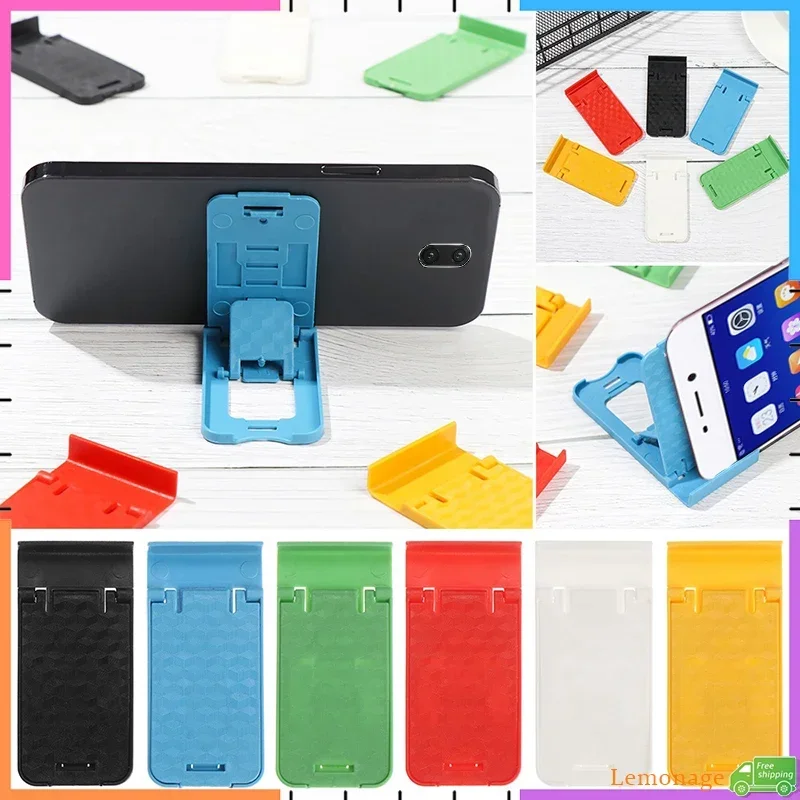 【Fast Delivery】【5pcs】Assorted Color Mini Phone Bracket Foldable Phone Holder 5 Angles Adjustable Desktop Phone Stand