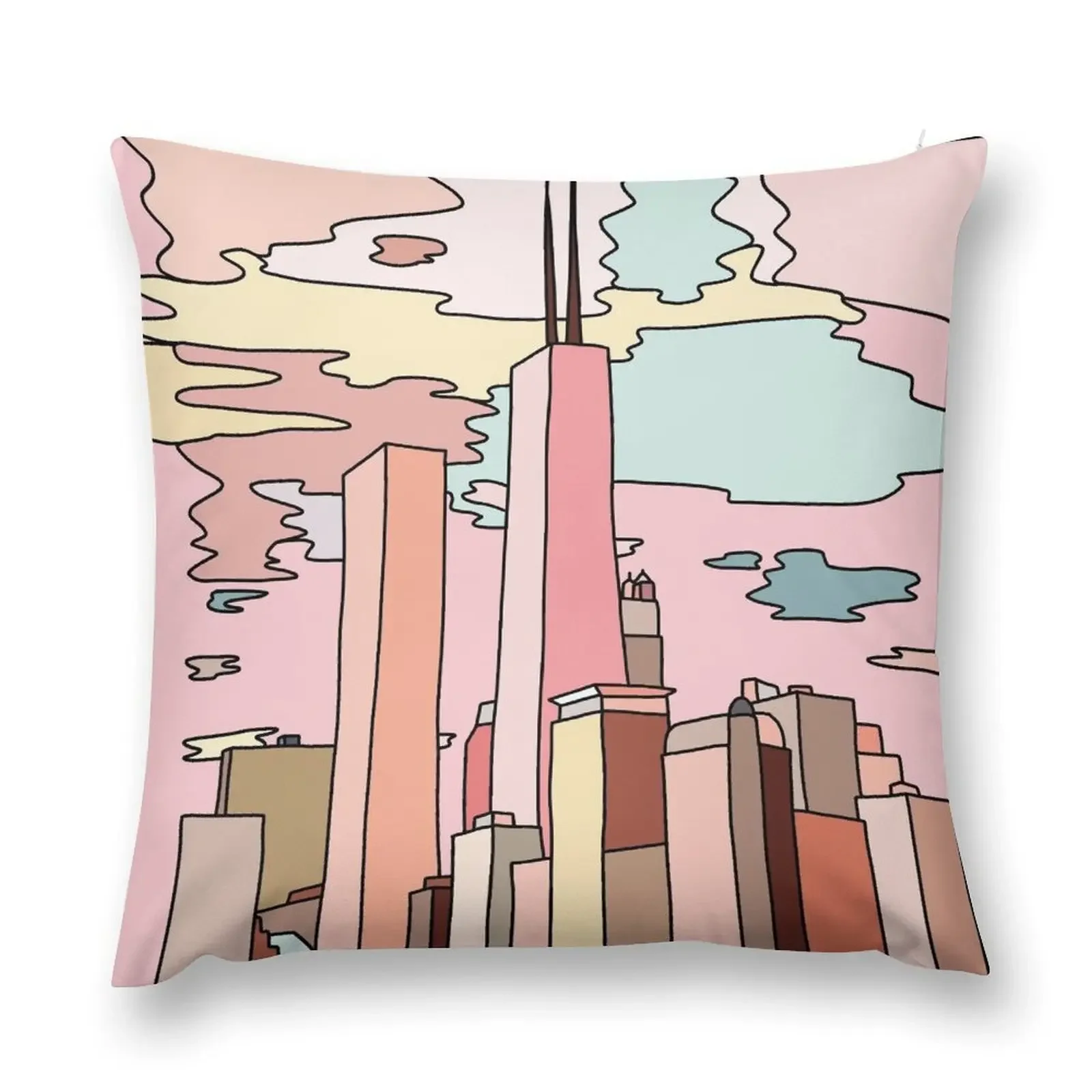 Chicago sunset by Sasa Elebea Throw Pillow Pillow Case Christmas Pillowcases For Pillows pillow