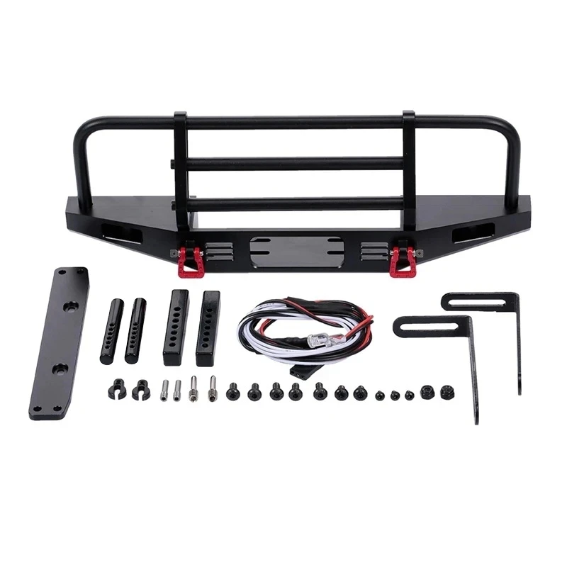 Adjustable Rc Car Metal Front Bumper for 1/10 RC Crawler Traxxas TRX4 Defender Axial SCX10 SCX10 II 90046 90047