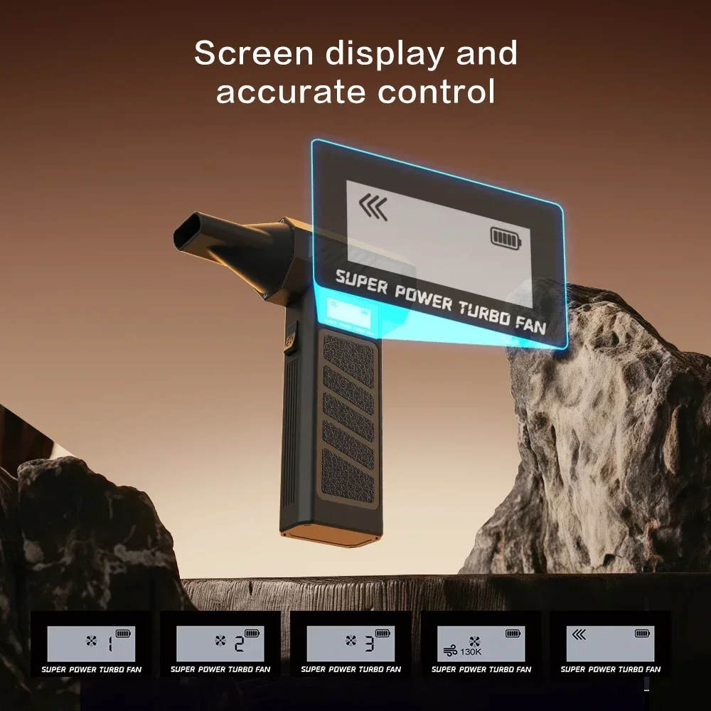Peniup Debu Hurricane Nirkabel 990000RPM Kipas Turbo Jet Berkecepatan Tinggi yang Dapat Disesuaikan, Penyedot Udara Bertekanan untuk Pembersihan Mendalam