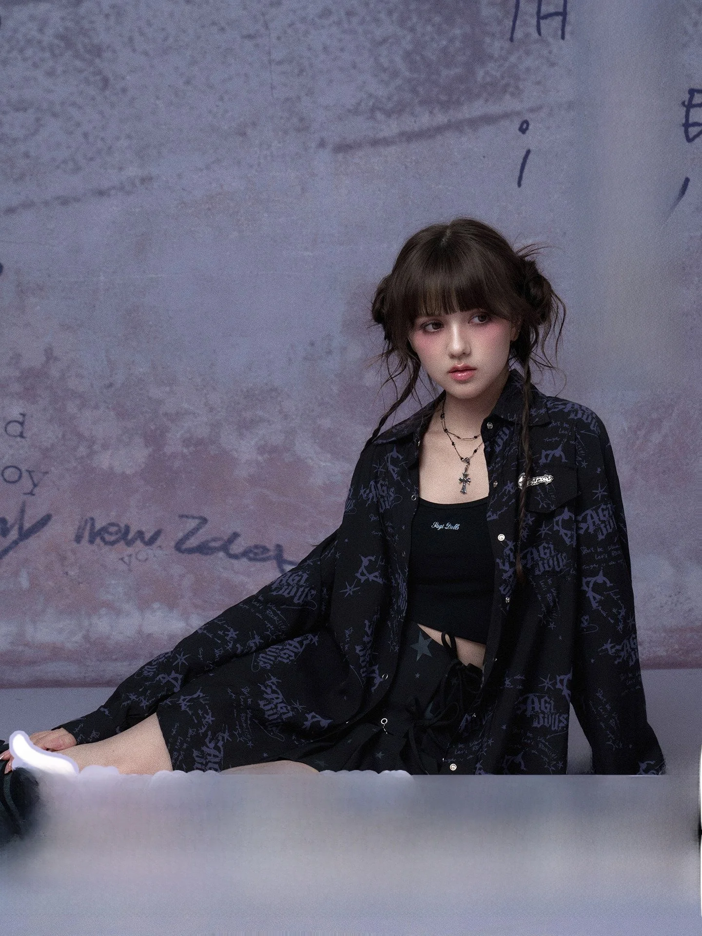 

SagiDolls Street Sle Printed irt for Women Sun Protection Music Festival Faionable Casual Loose Fit Long Sve irt