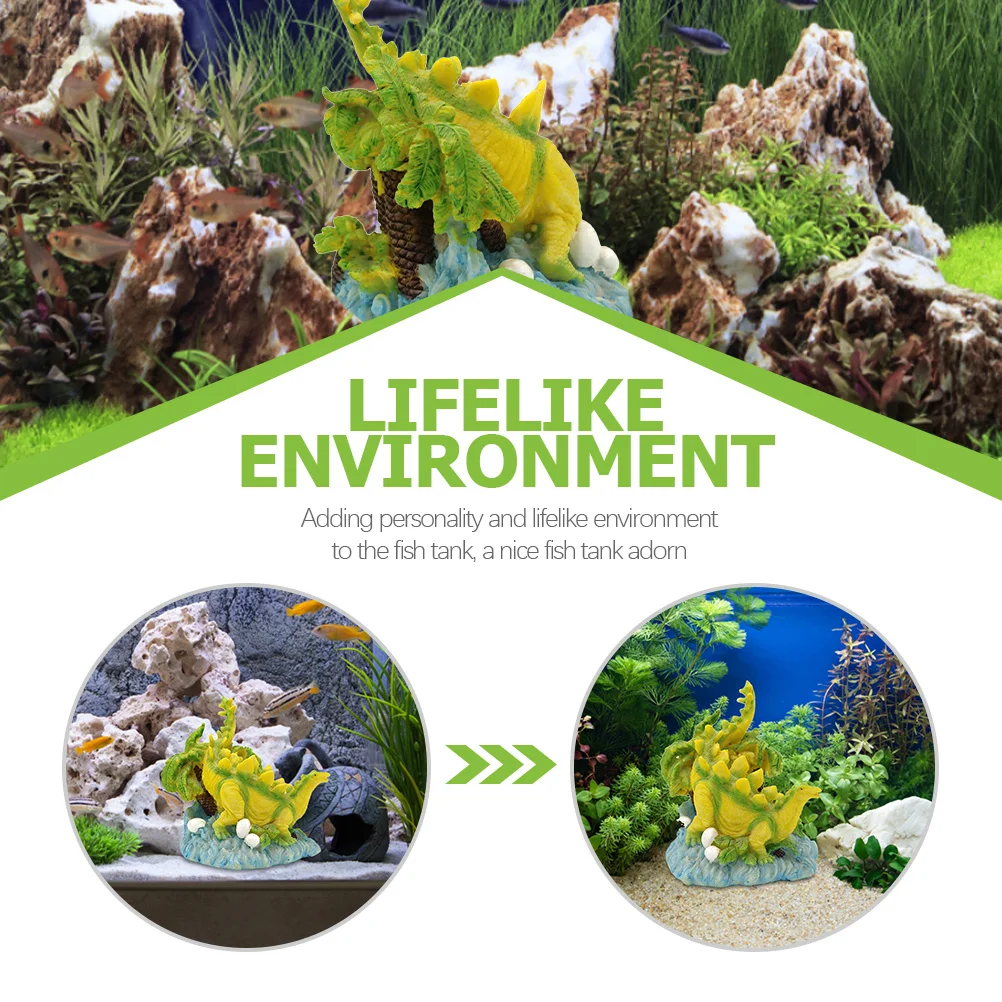 

Aquarium Dragon Resin Decor Underwater Dragon Ornament Fish Tank Dinosaur Decoration Lifelike Fish Tank Landscaping Prop